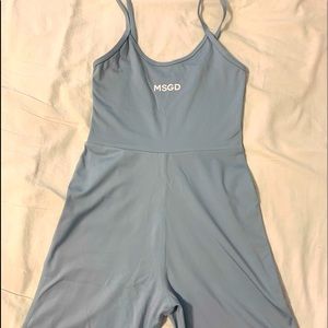 Light blue one piece body suit